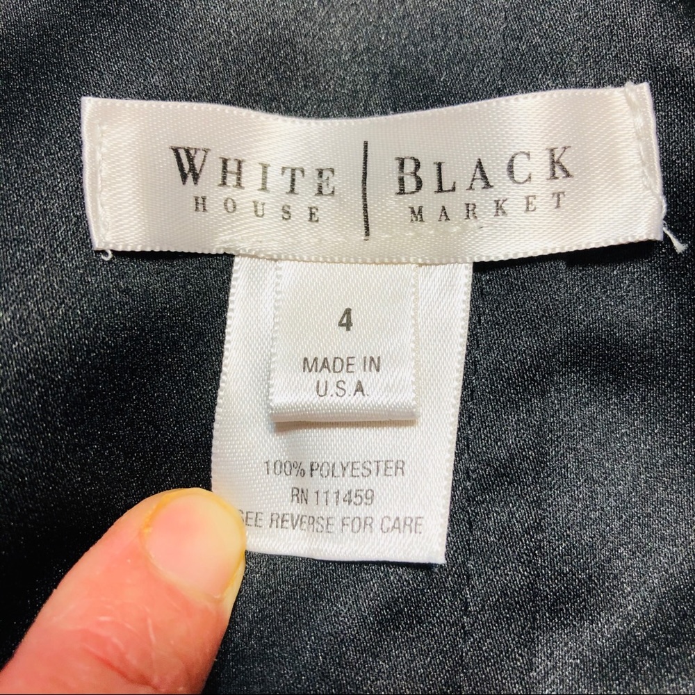 WHBM- Classic LBD Satin Cocktail Dress Size 4 - Picture 4 of 6